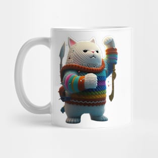 Cute Kitty Cat Colourful Paw Knitten Kitten Mug